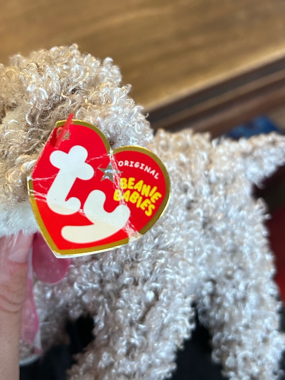 NWT Ty Original Beanie Baby Snookums Dog Curly Hair 2004 Release Plush Collect - Picture 7 of 8